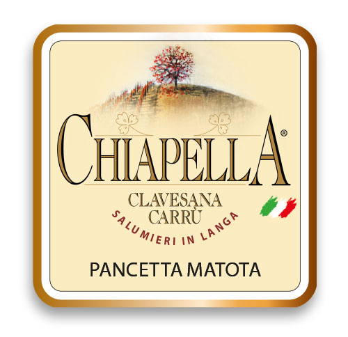 Etichetta Pancetta matota Chiapella