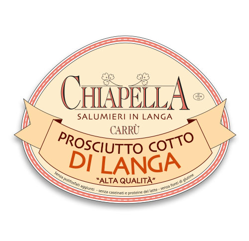 Etichetta Prosciutto cotto alta qualità Chiapella