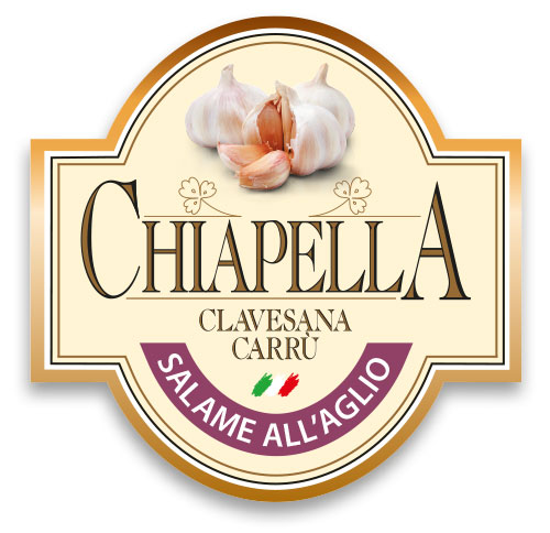 Etichetta Salame all'aglio Chiapella