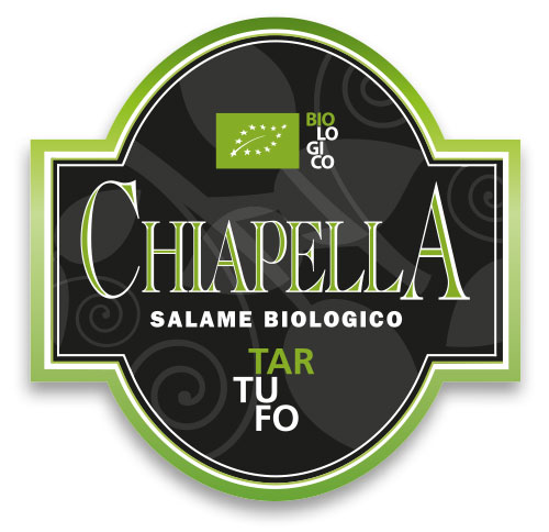 Etichetta Salame biologico con tartufo Chiapella