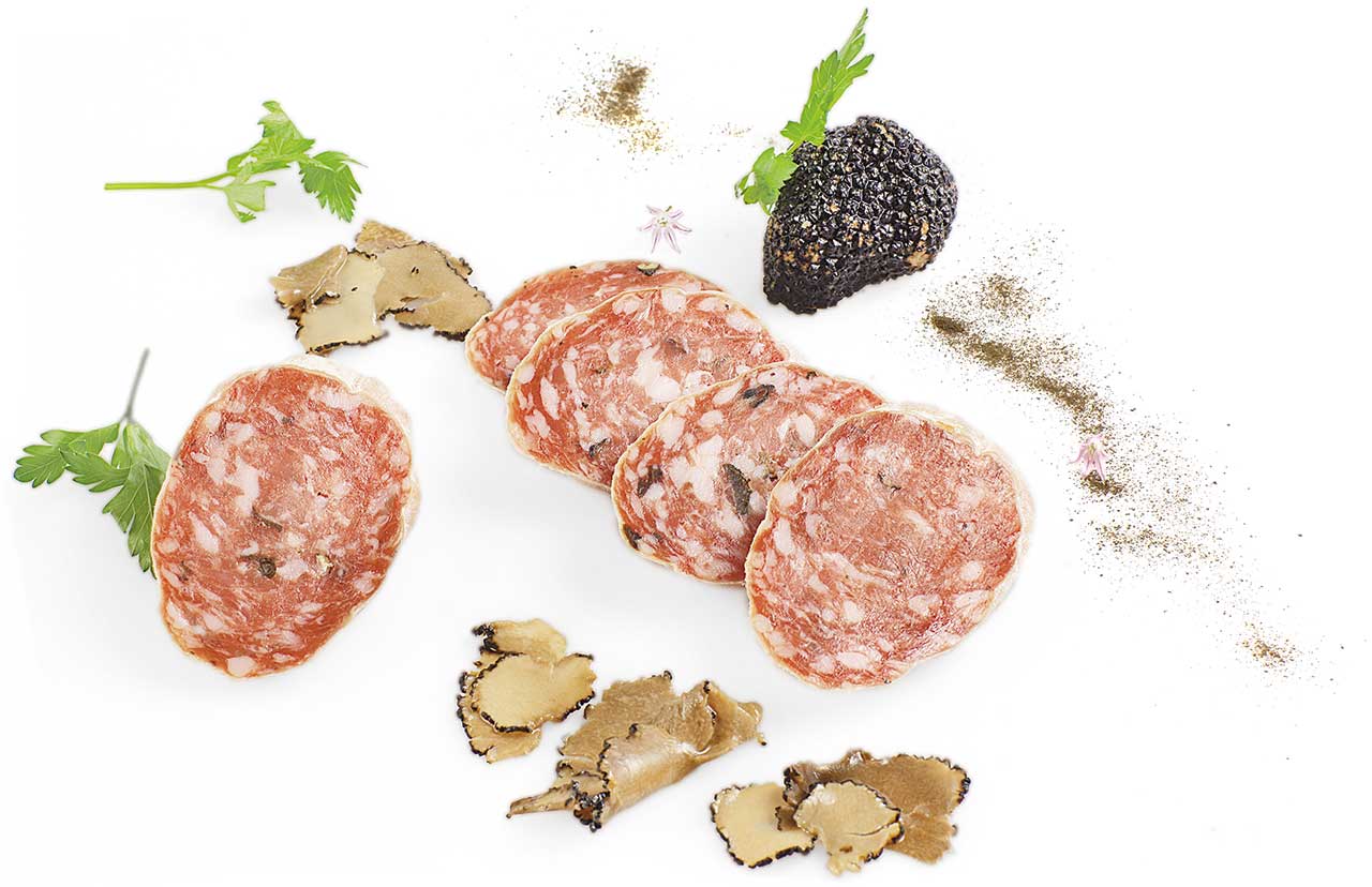 Salami with truffle