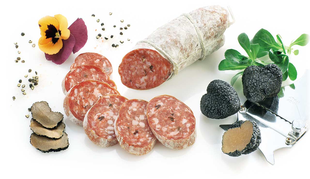 Organic salami with truffle