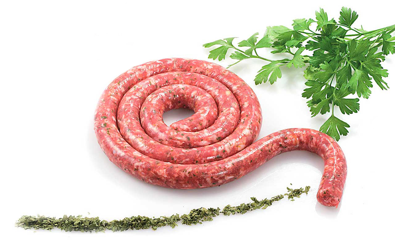 Wurst mit Petersilie